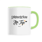 Mug - Directrice au Top - 6 Coloris - Cadeau Original - Cadeau Personnalisable - Cadeaux-Positifs.com -Unique-Blanc-
