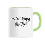 Mug - Futur Papy au Top - 6 Coloris - Cadeau Original - Cadeau Personnalisable - Cadeaux-Positifs.com -Unique-Blanc-