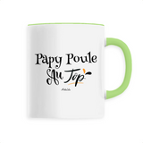 Mug - Papy Poule au Top - 6 Coloris - Cadeau Original - Cadeau Personnalisable - Cadeaux-Positifs.com -Unique-Blanc-