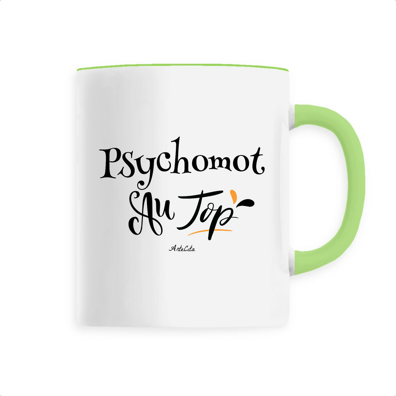 Cadeau anniversaire : Mug - Psychomot au Top - 6 Coloris - Cadeau Original - Cadeau Personnalisable - Cadeaux-Positifs.com -Unique-Vert-