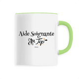 Mug - Aide Soignante au Top - 6 Coloris - Cadeau Original - Cadeau Personnalisable - Cadeaux-Positifs.com -Unique-Blanc-