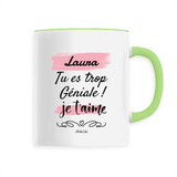Mug - Laura je t'aime - 6 Coloris - Cadeau Tendre & Original - Cadeau Personnalisable - Cadeaux-Positifs.com -Unique-Blanc-
