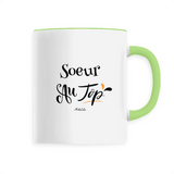 Mug - Soeur au Top - 6 Coloris - Cadeau Original - Cadeau Personnalisable - Cadeaux-Positifs.com -Unique-Blanc-