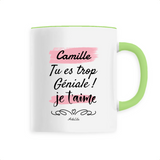 Mug - Camille je t'aime - 6 Coloris - Cadeau Tendre - Cadeau Personnalisable - Cadeaux-Positifs.com -Unique-Blanc-