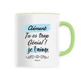 Mug - Clément, je t'aime - 6 Coloris - Cadeau Tendre - Cadeau Personnalisable - Cadeaux-Positifs.com -Unique-Blanc-
