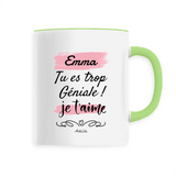 Mug - Emma je t'aime - 6 Coloris - Cadeau Original & Tendre - Cadeau Personnalisable - Cadeaux-Positifs.com -Unique-Blanc-