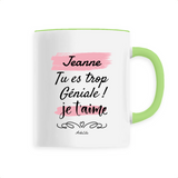 Mug - Jeanne je t'aime - 6 Coloris - Cadeau Tendre - Cadeau Personnalisable - Cadeaux-Positifs.com -Unique-Blanc-