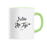 Mug - Julie au Top - 6 Coloris - Cadeau Original - Cadeau Personnalisable - Cadeaux-Positifs.com -Unique-Blanc-