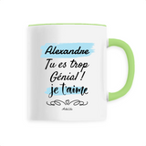 Mug - Alexandre je t'aime - 6 Coloris - Cadeau Tendre & Original - Cadeau Personnalisable - Cadeaux-Positifs.com -Unique-Blanc-