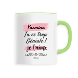 Mug - Yasmine je t'aime - 6 Coloris - Cadeau Tendre & Original - Cadeau Personnalisable - Cadeaux-Positifs.com -Unique-Blanc-