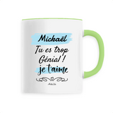 Mug - Mickaël je t'aime - 6 Coloris - Cadeau Tendre & Original - Cadeau Personnalisable - Cadeaux-Positifs.com -Unique-Blanc-
