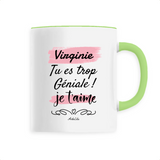 Mug - Virginie je t'aime - 6 Coloris - Cadeau Tendre & Original - Cadeau Personnalisable - Cadeaux-Positifs.com -Unique-Blanc-