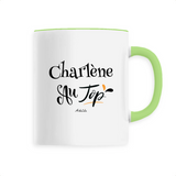 Mug - Charlène au Top - 6 Coloris - Cadeau Original - Cadeau Personnalisable - Cadeaux-Positifs.com -Unique-Vert-
