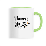 Mug - Thomas au Top - 6 Coloris - Cadeau Original - Cadeau Personnalisable - Cadeaux-Positifs.com -Unique-Blanc-
