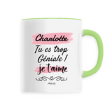 Mug - Charlotte je t'aime - 6 Coloris - Cadeau Tendre & Original - Cadeau Personnalisable - Cadeaux-Positifs.com -Unique-Blanc-