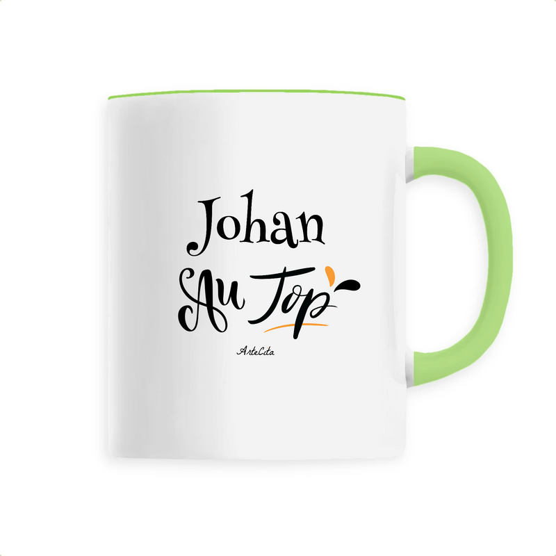 Cadeau anniversaire : Mug - Johan au Top - 6 Coloris - Cadeau Original - Cadeau Personnalisable - Cadeaux-Positifs.com -Unique-Vert-
