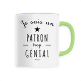 Mug - Un Patron trop Génial - 6 Coloris - Cadeau Original - Cadeau Personnalisable - Cadeaux-Positifs.com -Unique-Blanc-