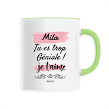 Mug - Mila je t'aime - 6 Coloris - Cadeau Tendre & Original - Cadeau Personnalisable - Cadeaux-Positifs.com -Unique-Blanc-