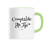 Mug - Comptable au Top - 6 Coloris - Cadeau Original - Cadeau Personnalisable - Cadeaux-Positifs.com -Unique-Blanc-