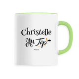 Mug - Christelle au Top - 6 Coloris - Cadeau Original - Cadeau Personnalisable - Cadeaux-Positifs.com -Unique-Blanc-