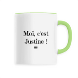 Mug - Moi c'est Justine - 6 Coloris - Cadeau Original - Cadeau Personnalisable - Cadeaux-Positifs.com -Unique-Blanc-