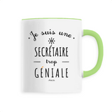 Mug - Une Secrétaire trop Géniale - 6 Coloris - Cadeau Original - Cadeau Personnalisable - Cadeaux-Positifs.com -Unique-Vert-