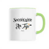 Mug - Secrétaire au Top - 6 Coloris - Cadeau Original - Cadeau Personnalisable - Cadeaux-Positifs.com -Unique-Blanc-