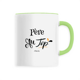 Mug - Père au Top - 6 Coloris - Cadeau Original - Cadeau Personnalisable - Cadeaux-Positifs.com -Unique-Blanc-