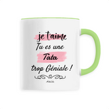 Mug - Tata Je t'aime - 6 Coloris - Cadeau Original - Cadeau Personnalisable - Cadeaux-Positifs.com -Unique-Blanc-