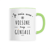 Mug - Une Voisine trop Géniale - 6 Coloris - Cadeau Original - Cadeau Personnalisable - Cadeaux-Positifs.com -Unique-Blanc-