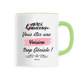 Mug - Merci Voisine - 6 Coloris - Cadeau Original - Cadeau Personnalisable - Cadeaux-Positifs.com -Unique-Blanc-