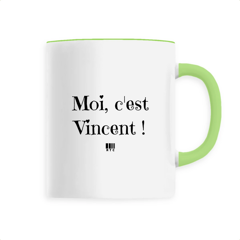 Cadeau anniversaire : Mug - Moi c'est Vincent - 6 Coloris - Cadeau Original - Cadeau Personnalisable - Cadeaux-Positifs.com -Unique-Vert-