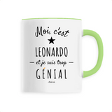 Mug - Leonardo est trop Génial - 6 Coloris - Cadeau Original - Cadeau Personnalisable - Cadeaux-Positifs.com -Unique-Blanc-