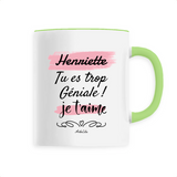 Mug - Henriette je t'aime - 6 Coloris - Cadeau Tendre & Original - Cadeau Personnalisable - Cadeaux-Positifs.com -Unique-Blanc-
