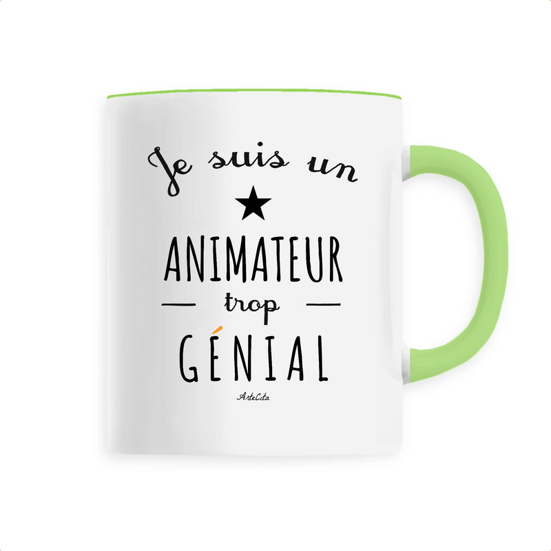 Cadeau anniversaire : Mug - Un Animateur trop Génial - 6 Coloris - Cadeau Original - Cadeau Personnalisable - Cadeaux-Positifs.com -Unique-Vert-