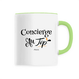Mug - Concierge au Top - 6 Coloris - Cadeau Original - Cadeau Personnalisable - Cadeaux-Positifs.com -Unique-Blanc-