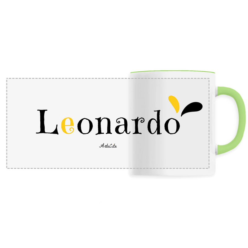 Cadeau anniversaire : Mug - Leonardo - 6 Coloris - Cadeau Original - Cadeau Personnalisable - Cadeaux-Positifs.com -Unique-Vert-