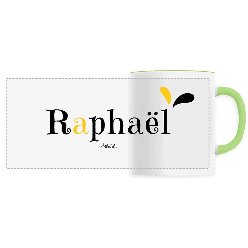 Cadeau anniversaire : Mug - Raphaël - 6 Coloris - Cadeau Original - Cadeau Personnalisable - Cadeaux-Positifs.com -Unique-Vert-