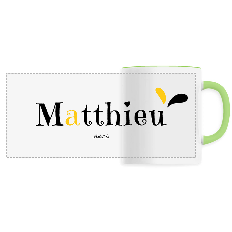 Cadeau anniversaire : Mug - Matthieu - 6 Coloris - Cadeau Original - Cadeau Personnalisable - Cadeaux-Positifs.com -Unique-Vert-