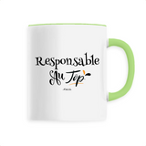 Mug - Responsable au Top - 6 Coloris - Cadeau Original - Cadeau Personnalisable - Cadeaux-Positifs.com -Unique-Blanc-