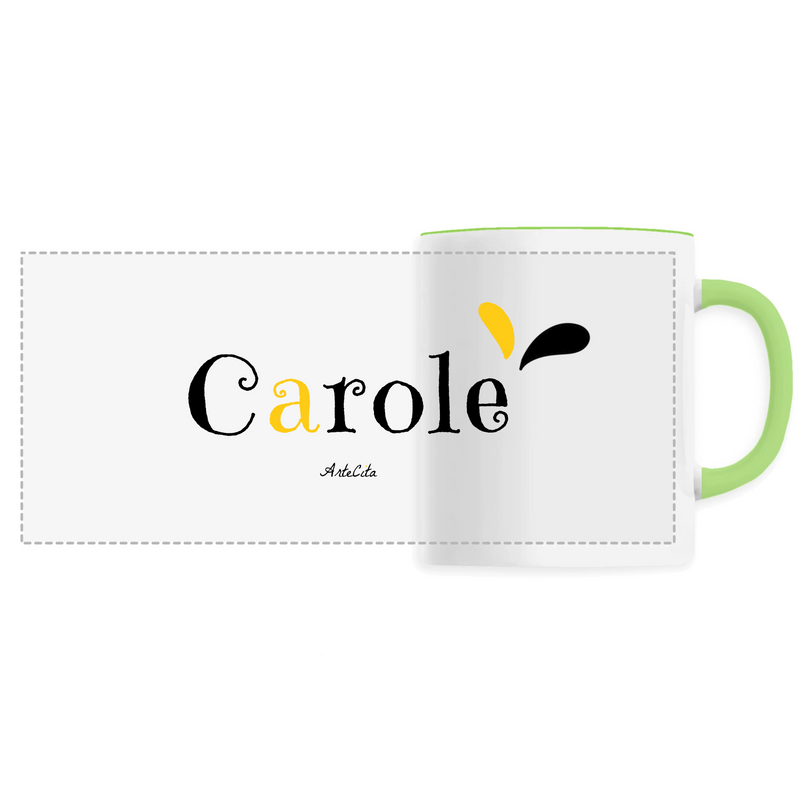 Cadeau anniversaire : Mug - Carole - 6 Coloris - Cadeau Original - Cadeau Personnalisable - Cadeaux-Positifs.com -Unique-Vert-