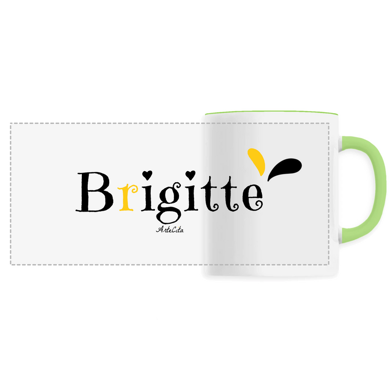 Cadeau anniversaire : Mug - Brigitte - 6 Coloris - Cadeau Original - Cadeau Personnalisable - Cadeaux-Positifs.com -Unique-Vert-