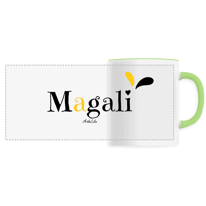 Cadeau anniversaire : Mug - Magali - 6 Coloris - Cadeau Original - Cadeau Personnalisable - Cadeaux-Positifs.com -Unique-Vert-