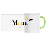Mug - Manu - 6 Coloris - Cadeau Original - Cadeau Personnalisable - Cadeaux-Positifs.com -Unique-Blanc-