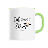 Mug - Infirmier au Top - 6 Coloris - Cadeau Original - Cadeau Personnalisable - Cadeaux-Positifs.com -Unique-Blanc-