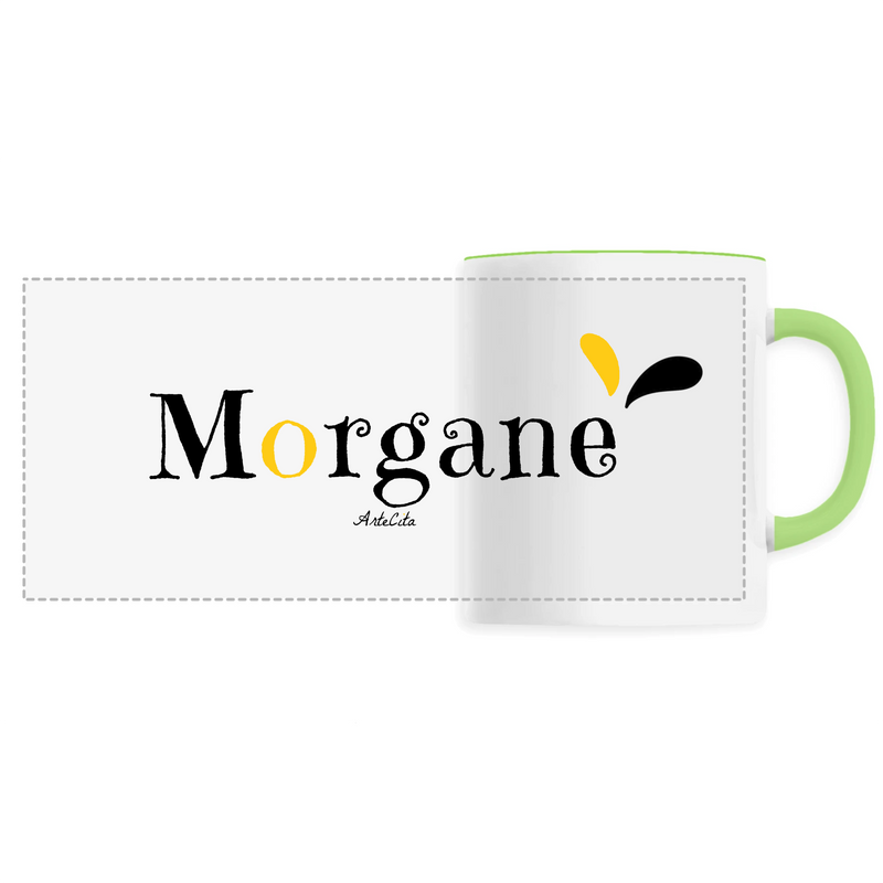 Cadeau anniversaire : Mug - Morgane - 6 Coloris - Cadeau original - Cadeau Personnalisable - Cadeaux-Positifs.com -Unique-Vert-