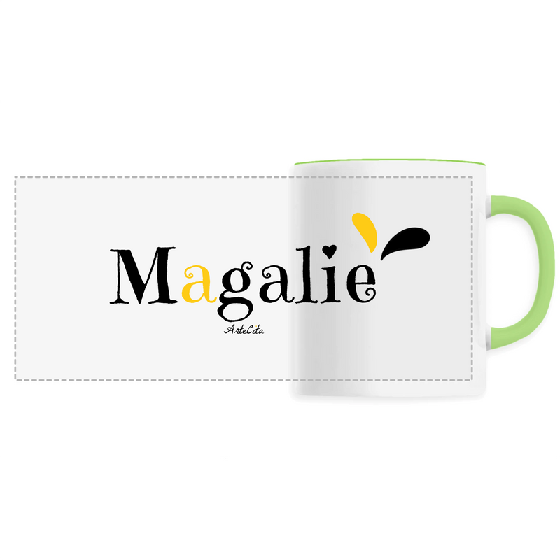 Cadeau anniversaire : Mug - Magalie - 6 Coloris - Cadeau Original - Cadeau Personnalisable - Cadeaux-Positifs.com -Unique-Vert-