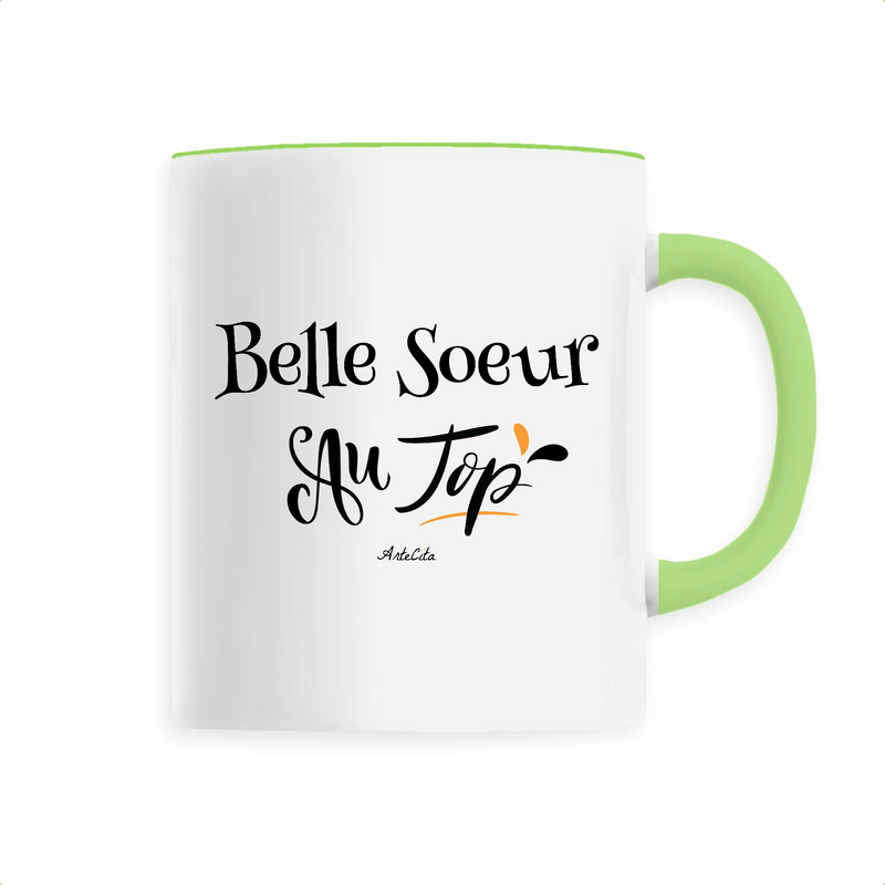 Cadeau anniversaire : Mug - Belle Soeur au Top - 6 Coloris - Cadeau Original - Cadeau Personnalisable - Cadeaux-Positifs.com -Unique-Vert-