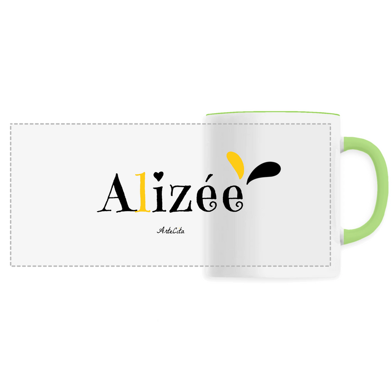 Cadeau anniversaire : Mug - Alizée - 6 Coloris - Cadeau Original - Cadeau Personnalisable - Cadeaux-Positifs.com -Unique-Vert-