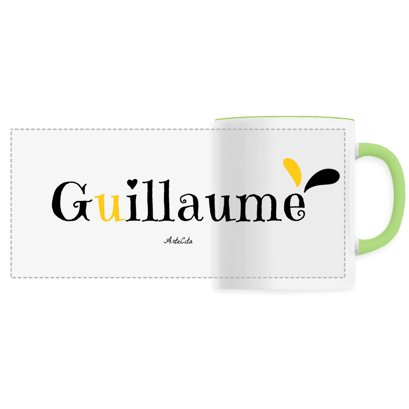 Cadeau anniversaire : Mug - Guillaume - 6 Coloris - Cadeau Original - Cadeau Personnalisable - Cadeaux-Positifs.com -Unique-Vert-